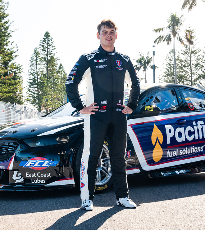 The launch of Car 2 for the 2023 Super2 Series